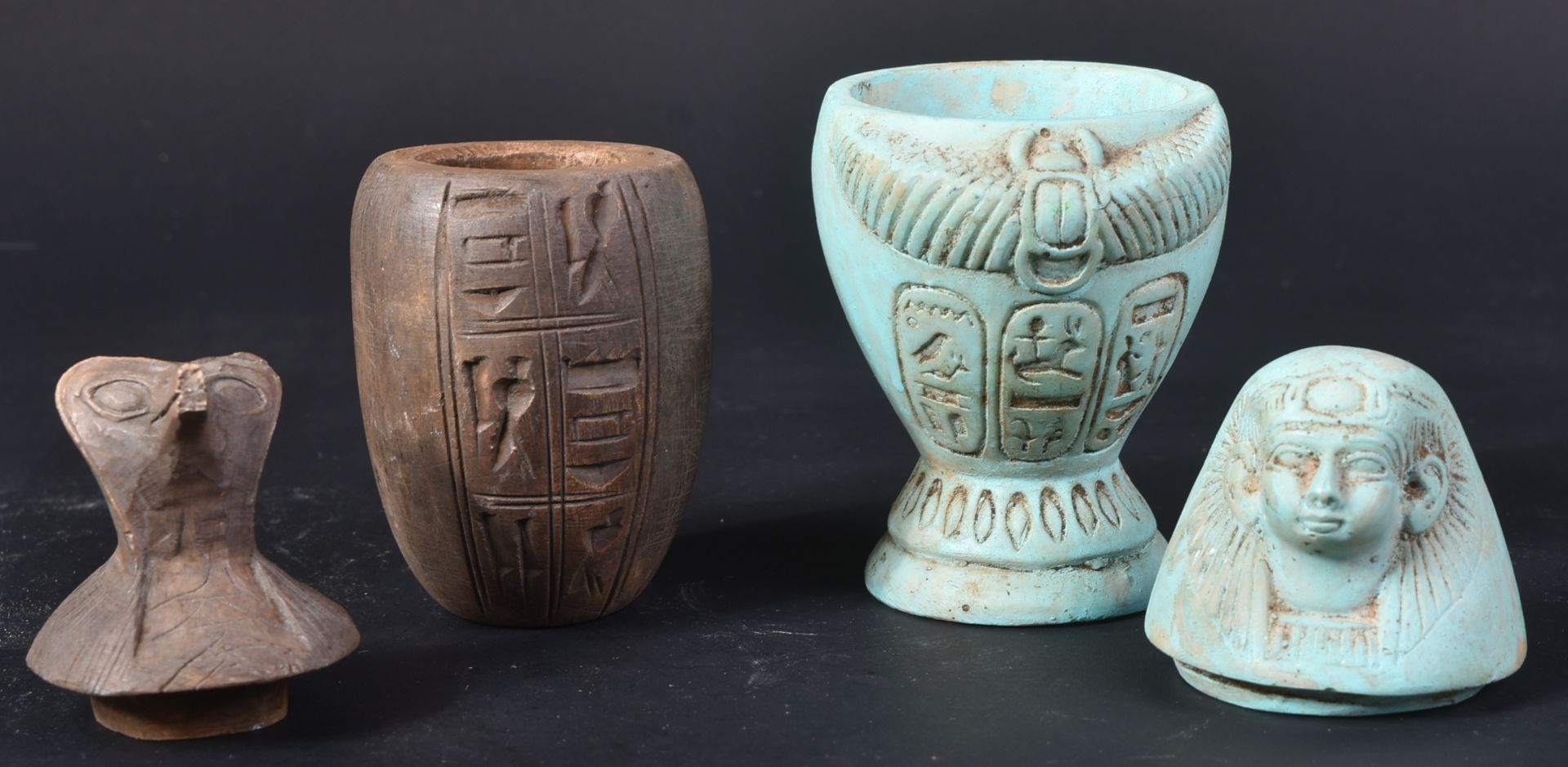 TWO EGYPTIAN CANOPIC JARS - Image 4 of 4