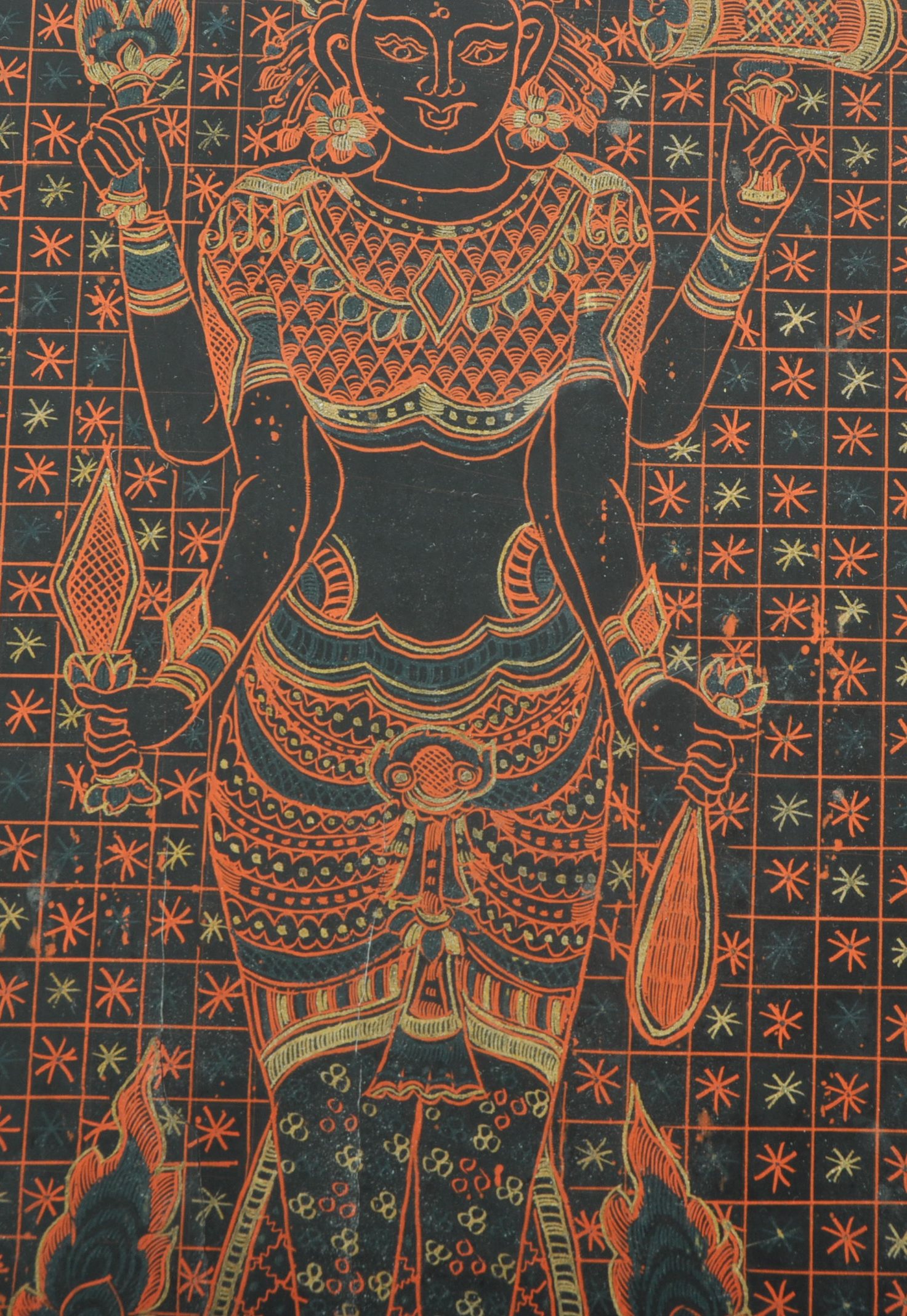 19TH CENTURY CHINESE BURMESE RED LACQUER PANEL - Image 3 of 6