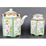 EARLY 20TH CENTURY CHINESE PORCELAIN TEA CADDY & TEAPOT