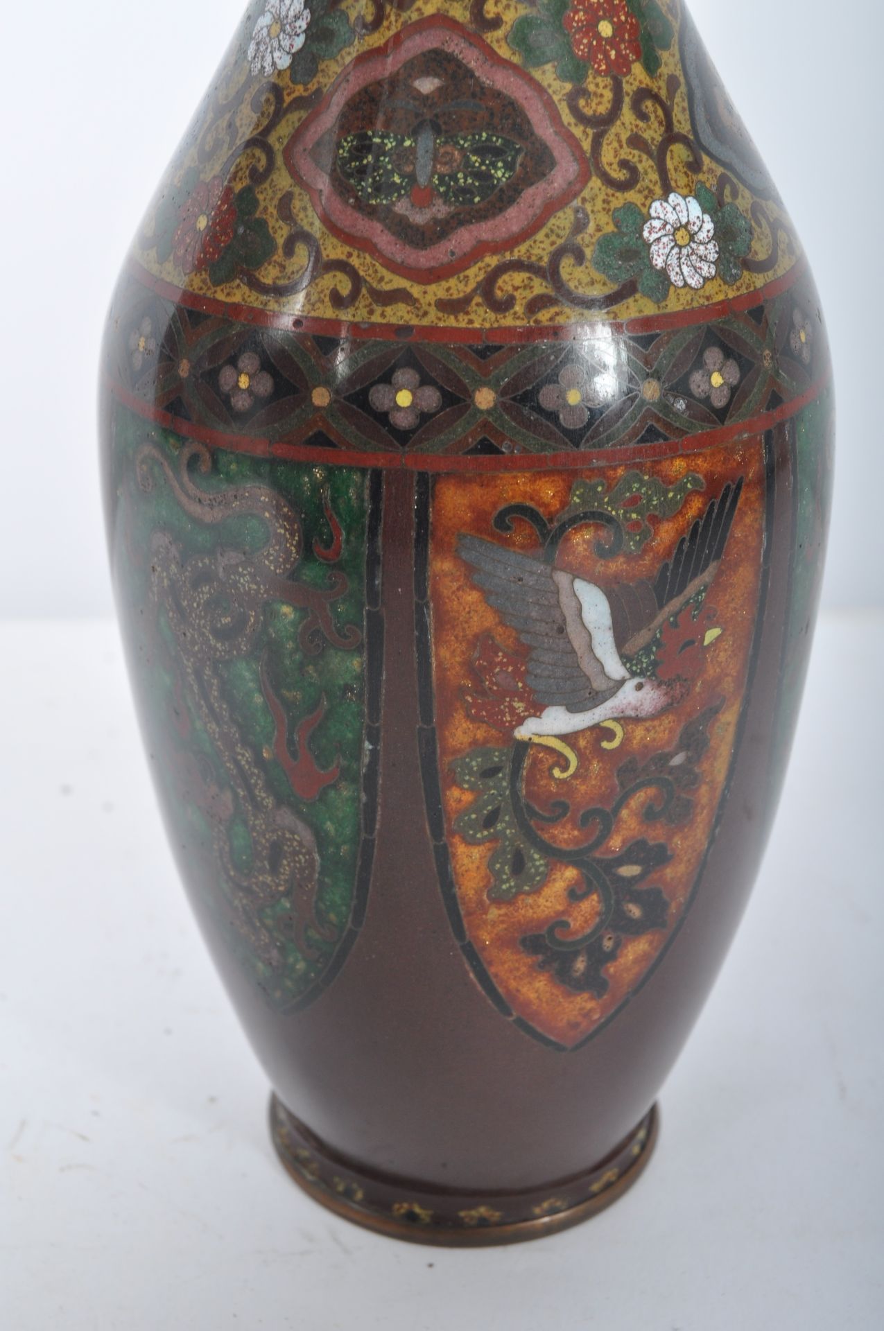 19TH CENTURY JAPANESE MEIJI PERIOD CLOISONNE VASE - Bild 3 aus 6