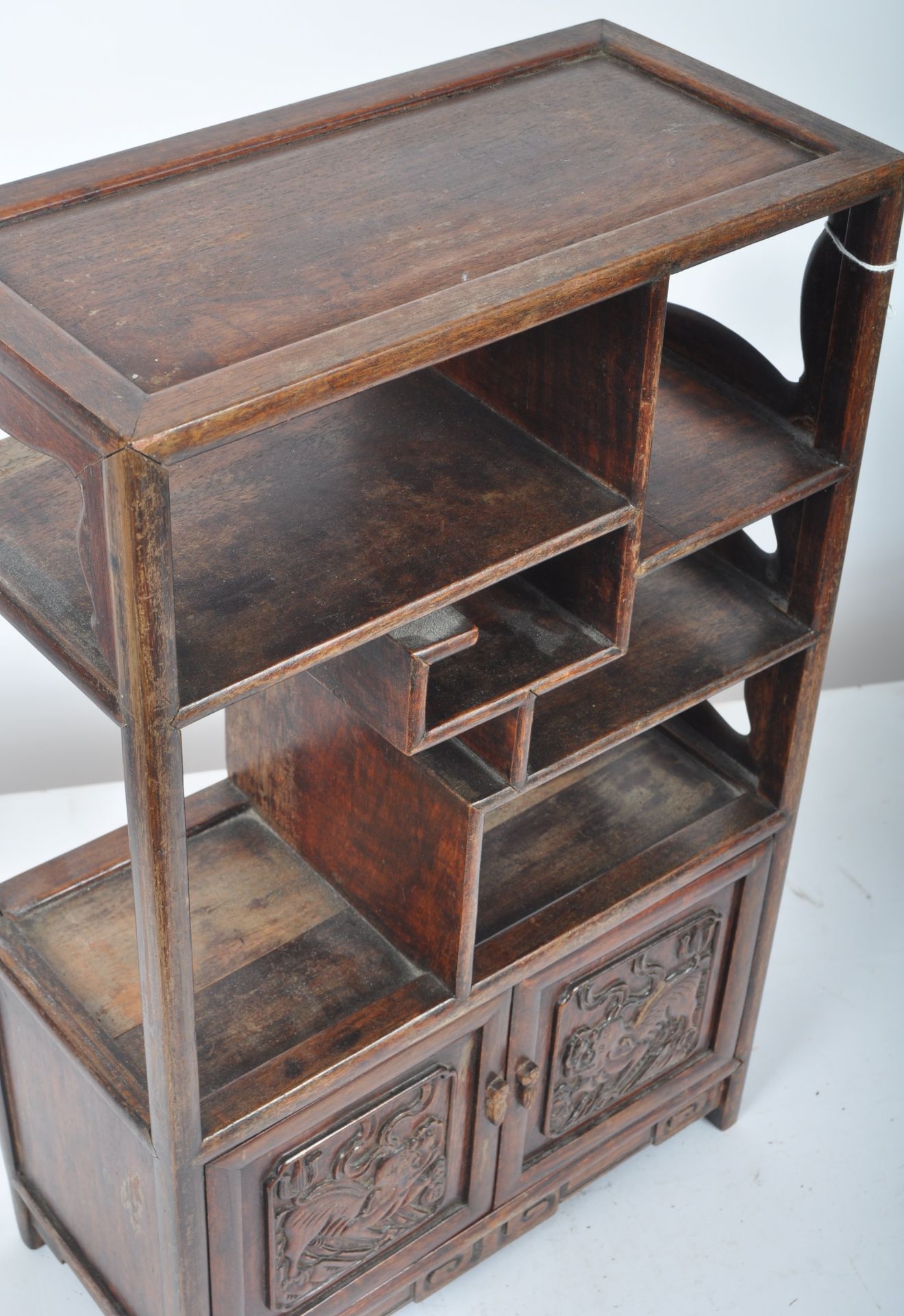 19TH CENTURY CHINESE CARVED MINIATURE CABINET - Image 5 of 5