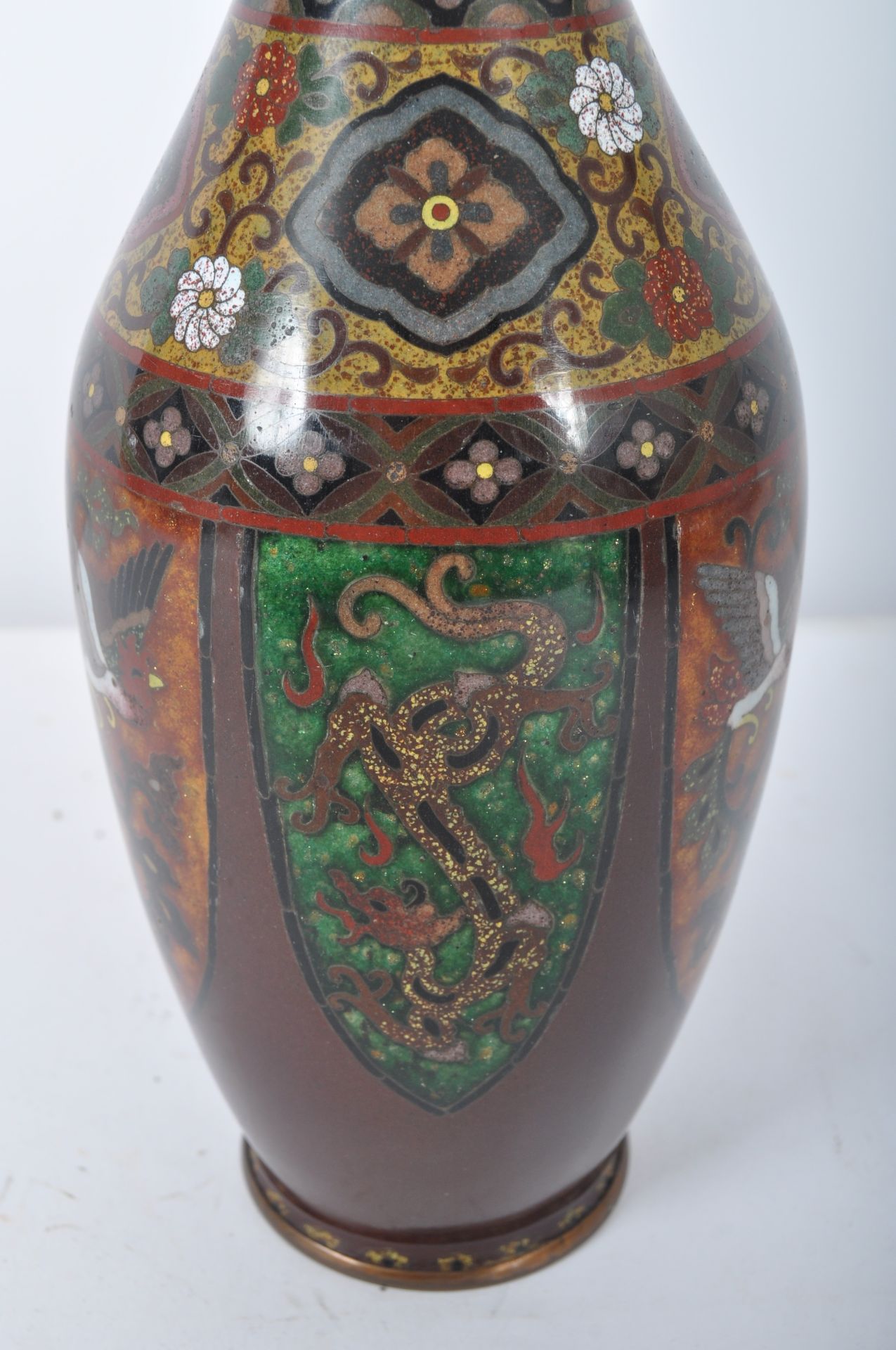 19TH CENTURY JAPANESE MEIJI PERIOD CLOISONNE VASE - Bild 2 aus 6