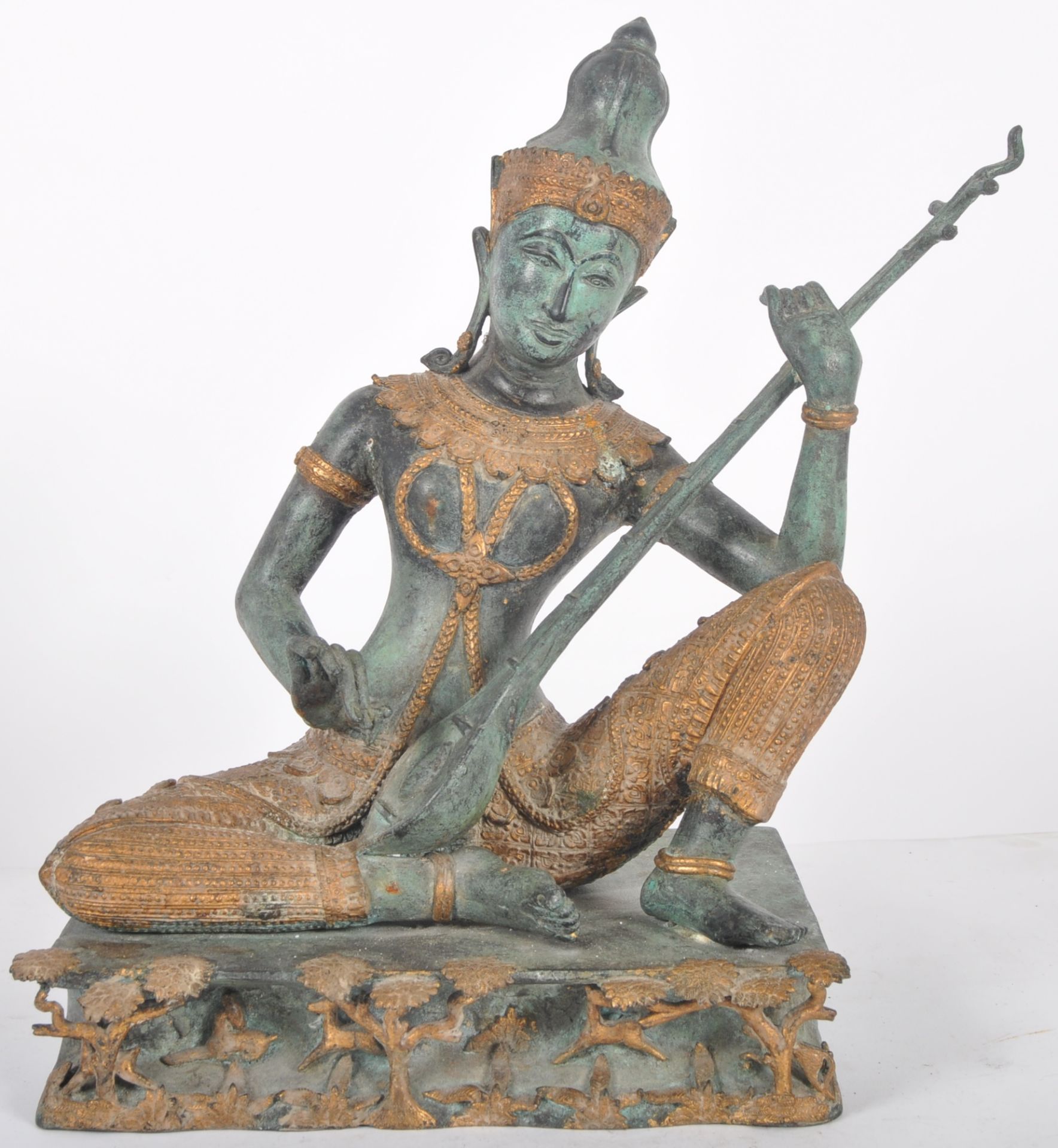 BRONZE FIGUREINE OF THE INDIAN DEITY SARASWATI