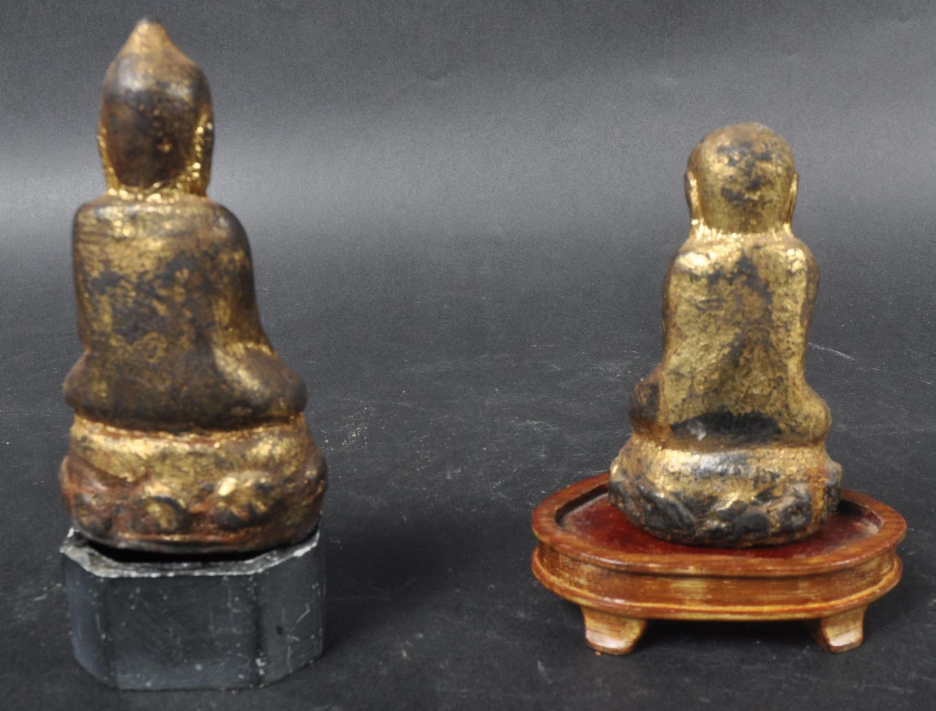 EARLY 20TH CENTURY THAI GILTWOOD CARVED FIGURINES - Image 3 of 7