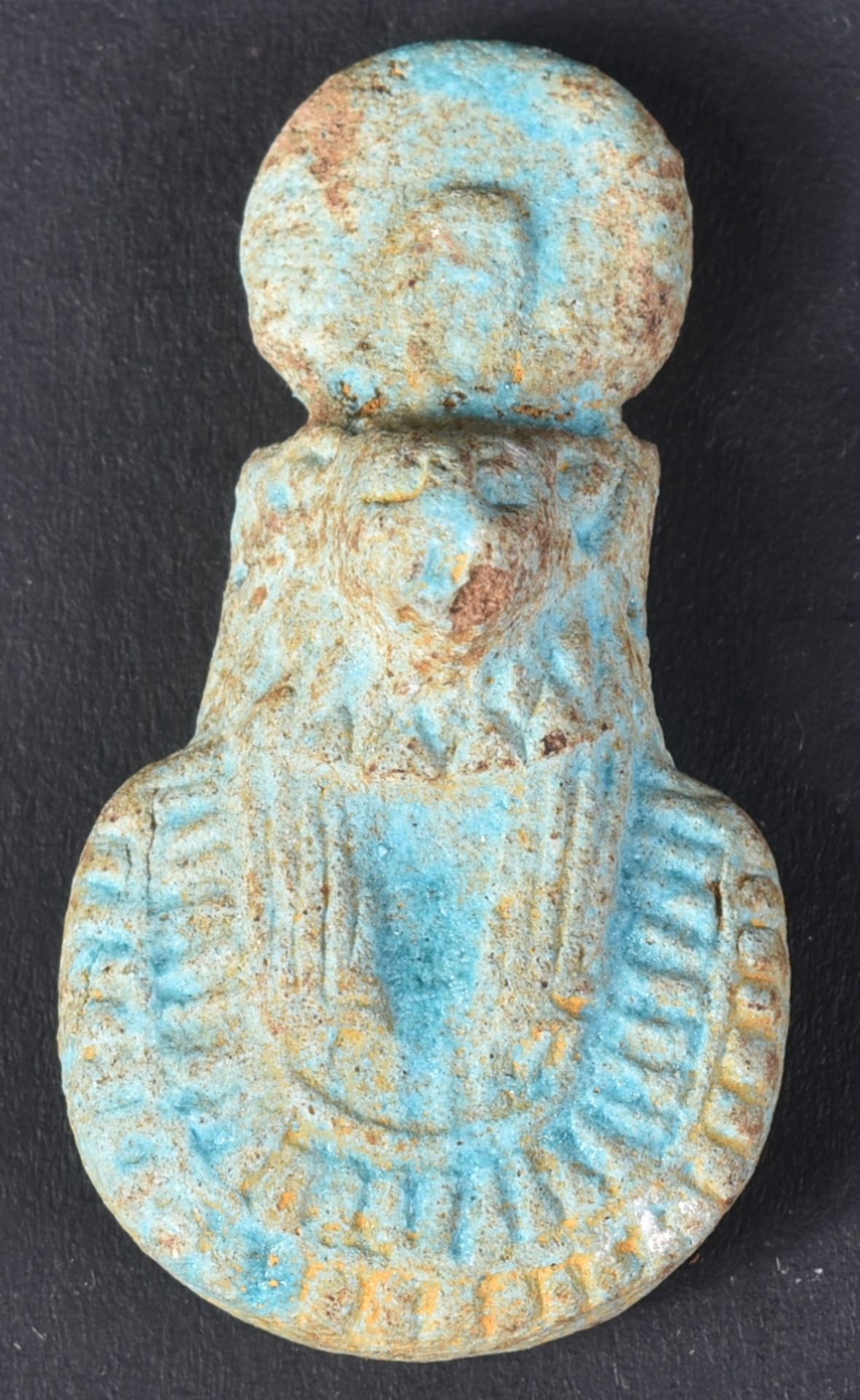 COLLECTION OF THREE EGYPTIAN BLUE FAIENCE BUSTS - Image 3 of 4