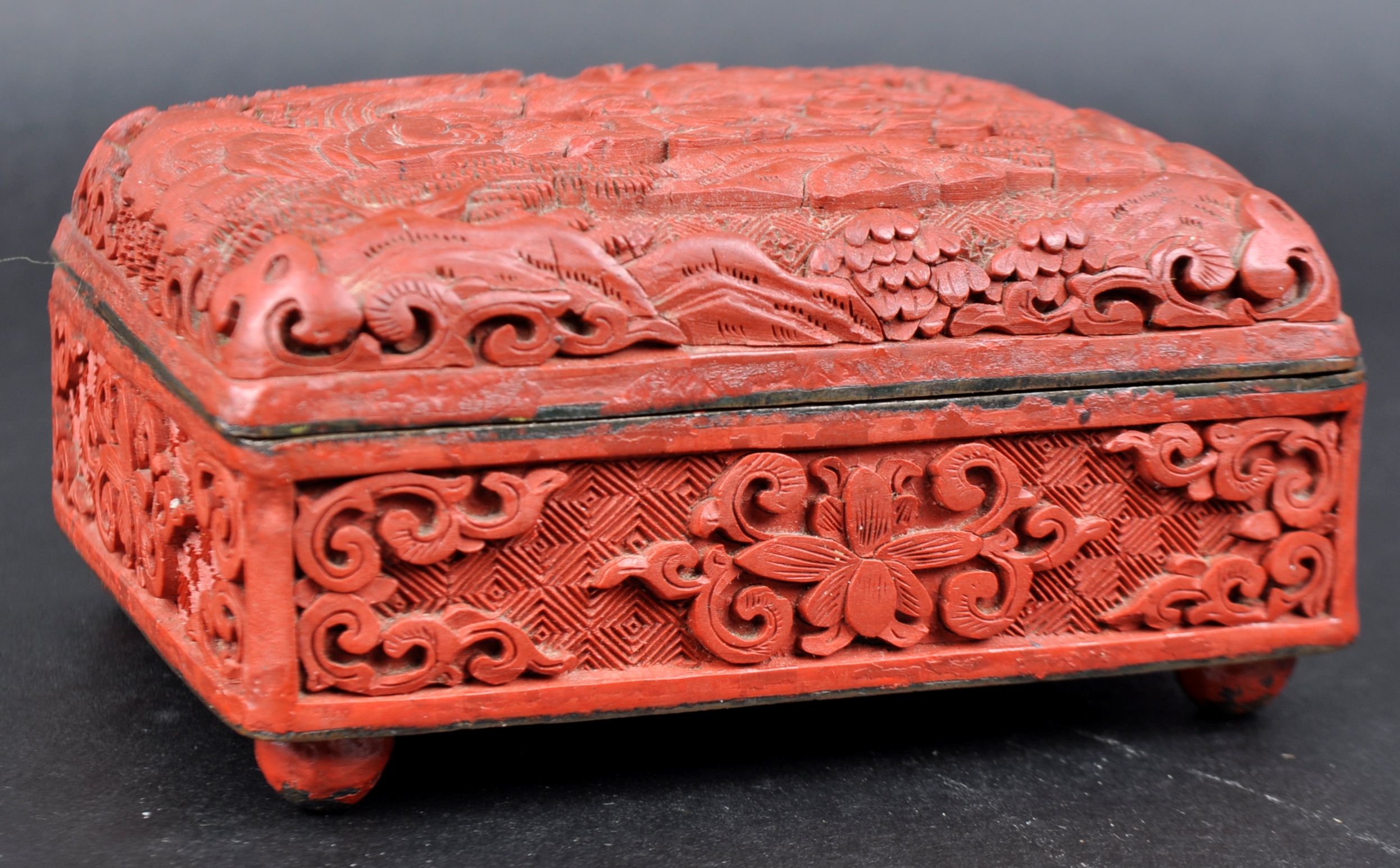 EARLY 20TH CENTURY CHINESE CINNABAR LACQUER BOX