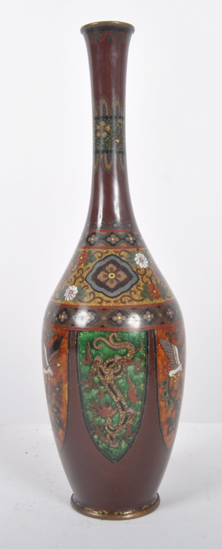 19TH CENTURY JAPANESE MEIJI PERIOD CLOISONNE VASE