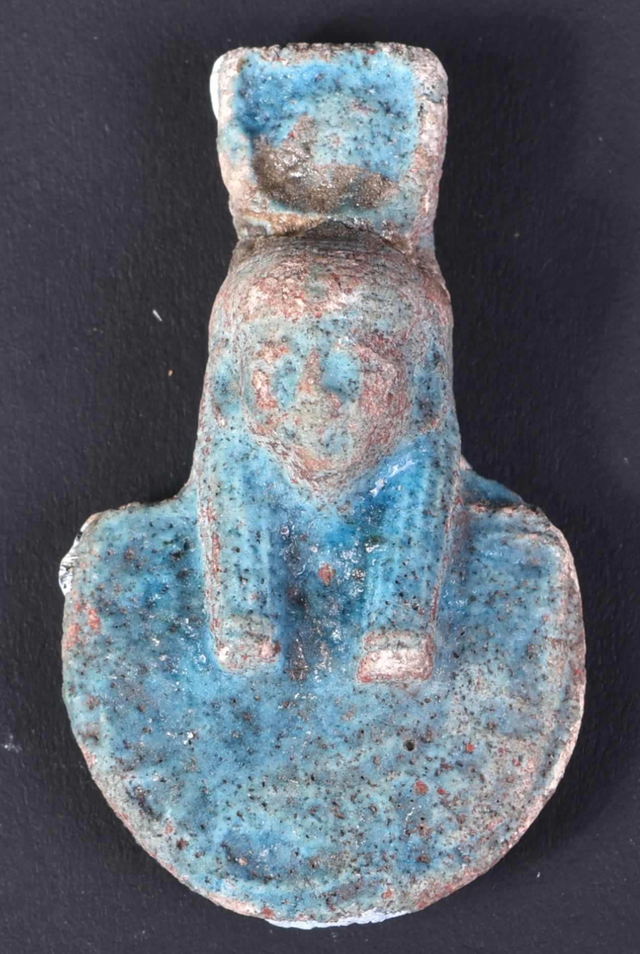 COLLECTION OF THREE EGYPTIAN BLUE FAIENCE BUSTS - Image 2 of 4