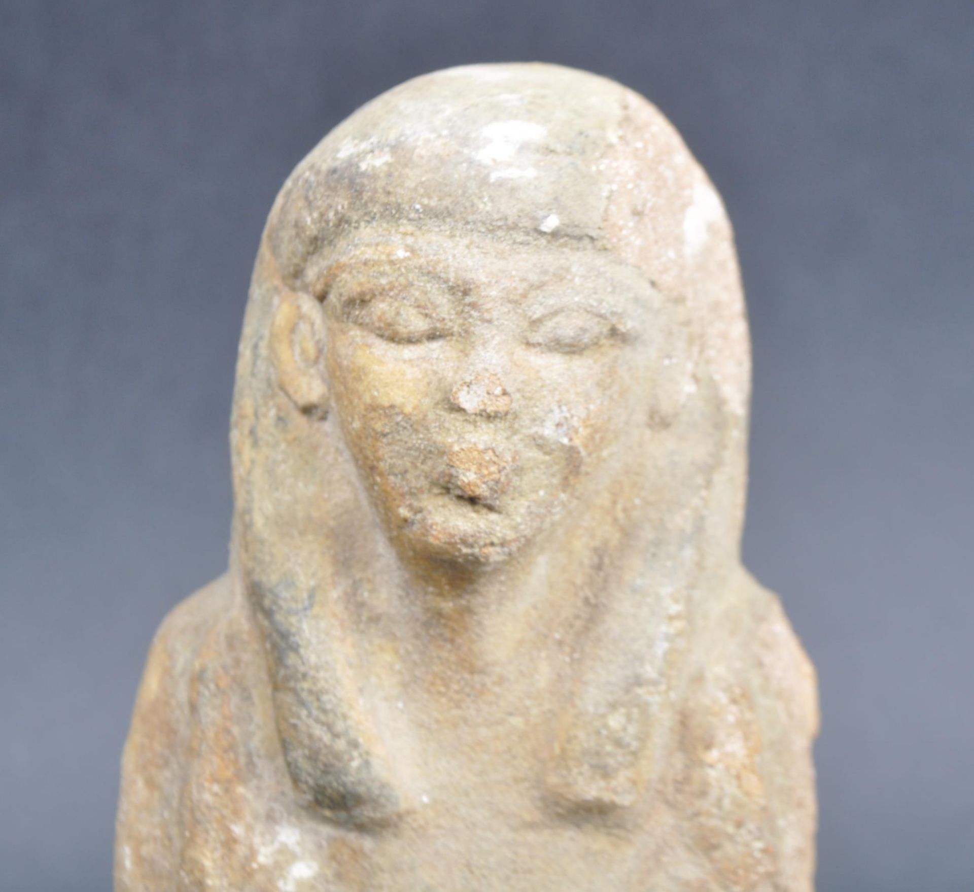 BELIEVED ANCIENT EGYPTIAN STONE MUMMY FIGURINE - Image 5 of 7