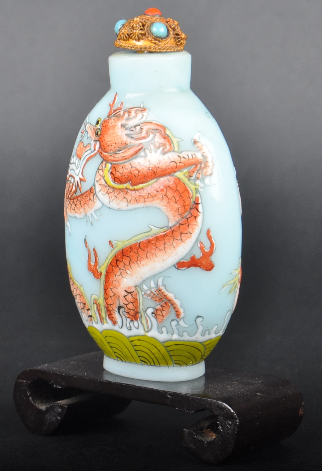 EARLY 20TH CENTURY CHINESE DRAGON SNUFF BOTTLE - Image 3 of 7