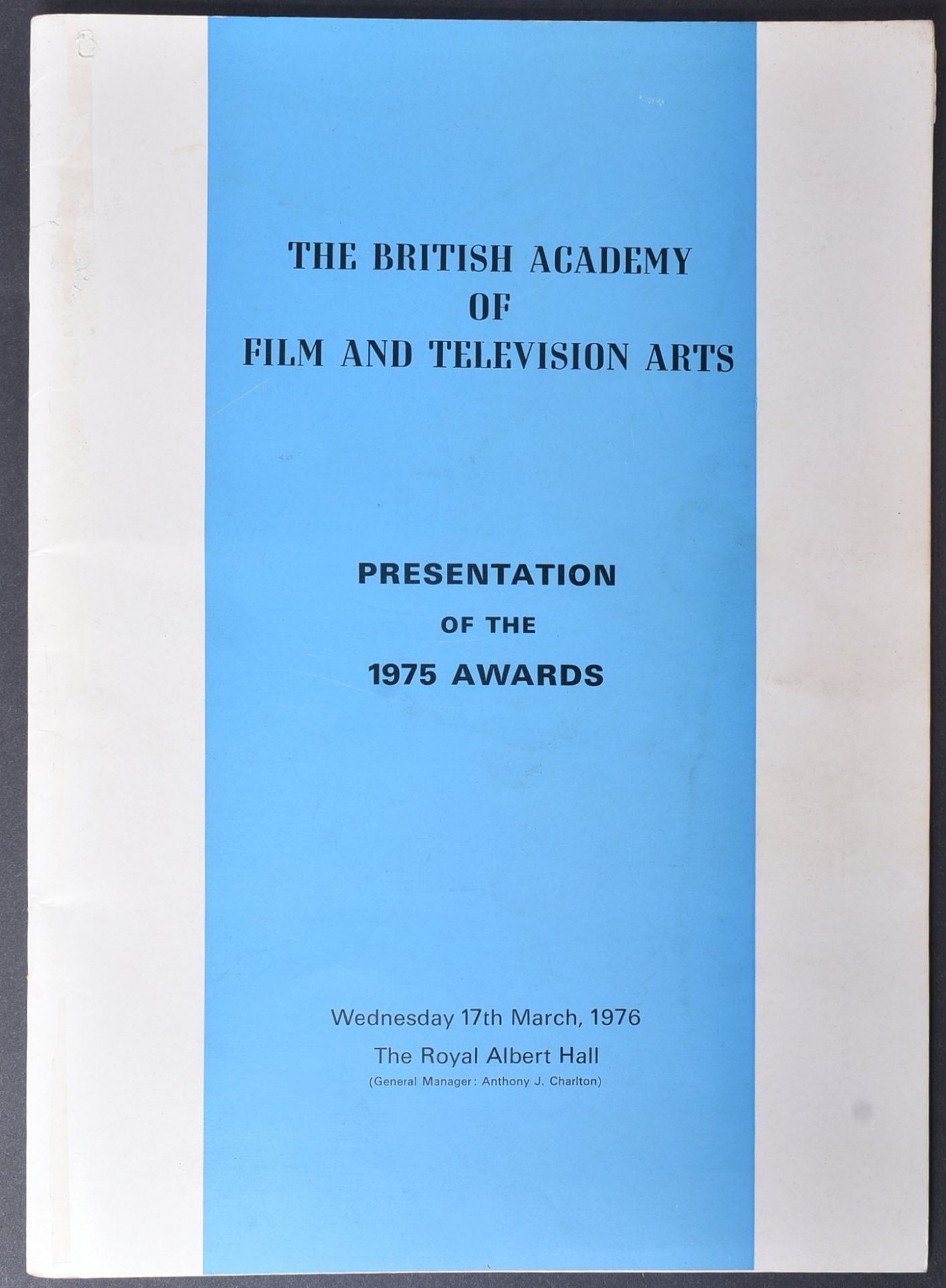 1975 BAFTAS - MULTI-SIGNED ORIGINAL PROGRAMME - FAWLTY TOWERS INTEREST