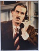 FAWLTY TOWERS - JOHN CLEESE - 16X12" LARGE AUTOGRAPHED PHOTO