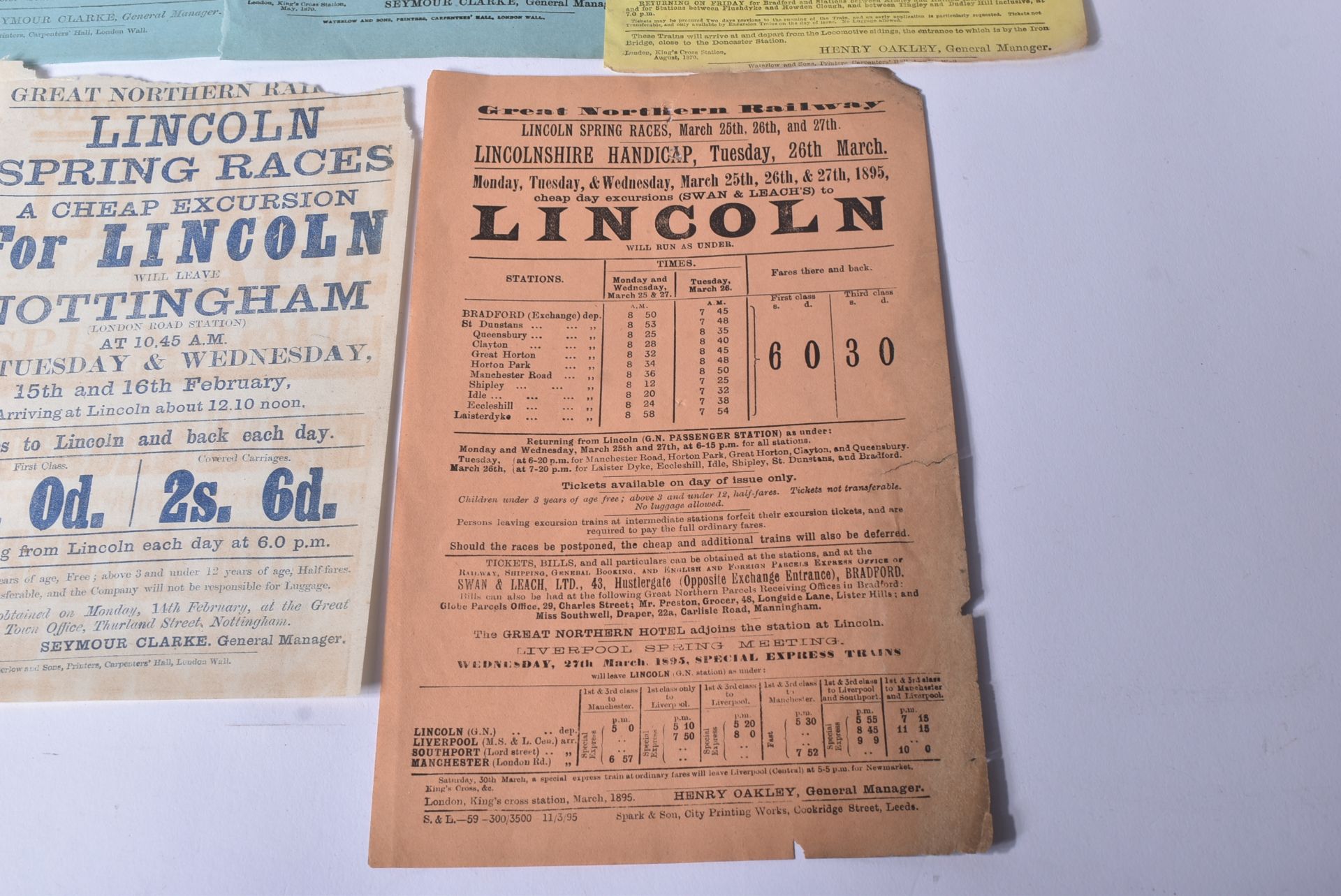 RAILWAYANA - GREAT NORTHERN RAILWAY HANDBILLS - 1870 - 1895 - Image 3 of 12