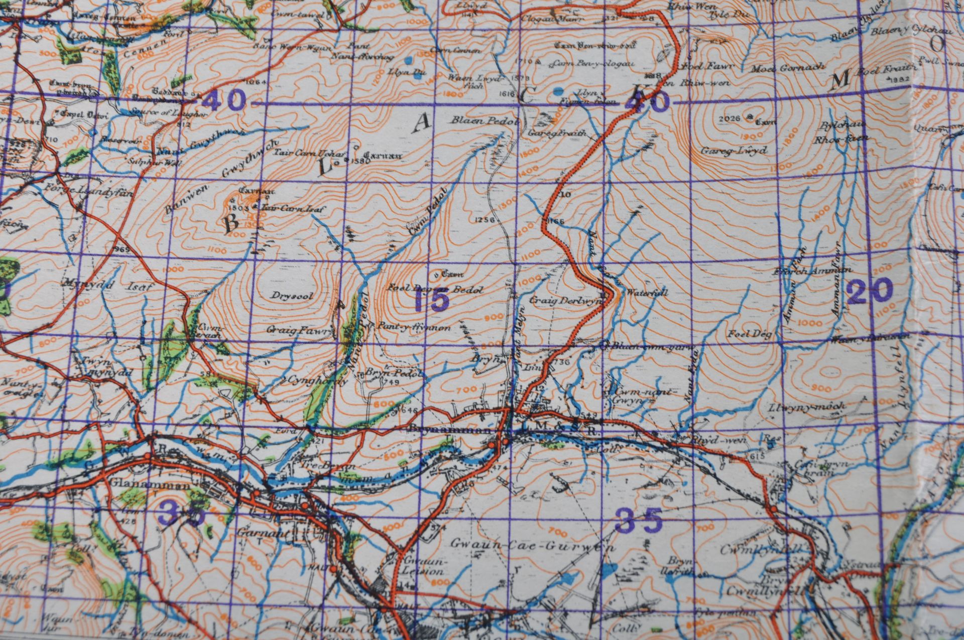 WWII SECOND WORLD WAR ORDNANCE SURVEY MAP - BRECON & LLANDOVERY - Bild 11 aus 12