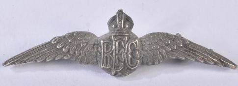 WWI FIRST WORLD WAR ROYAL FLYING CORPS WINGS LAPEL BADGE