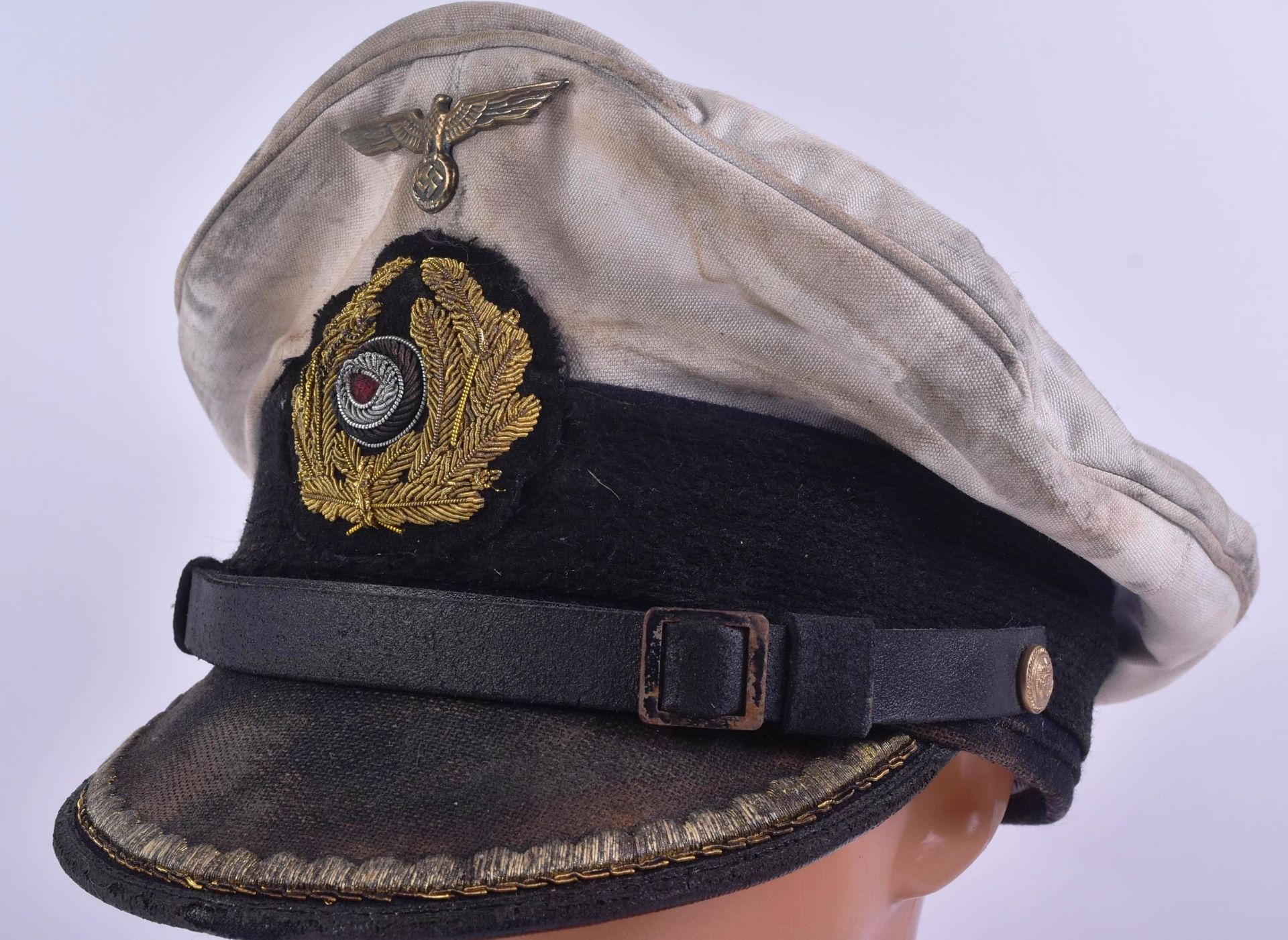 WWII SECOND WORLD WAR GERMAN KRIEGSMARINE OFFICERS PEAKED CAP - Bild 2 aus 8