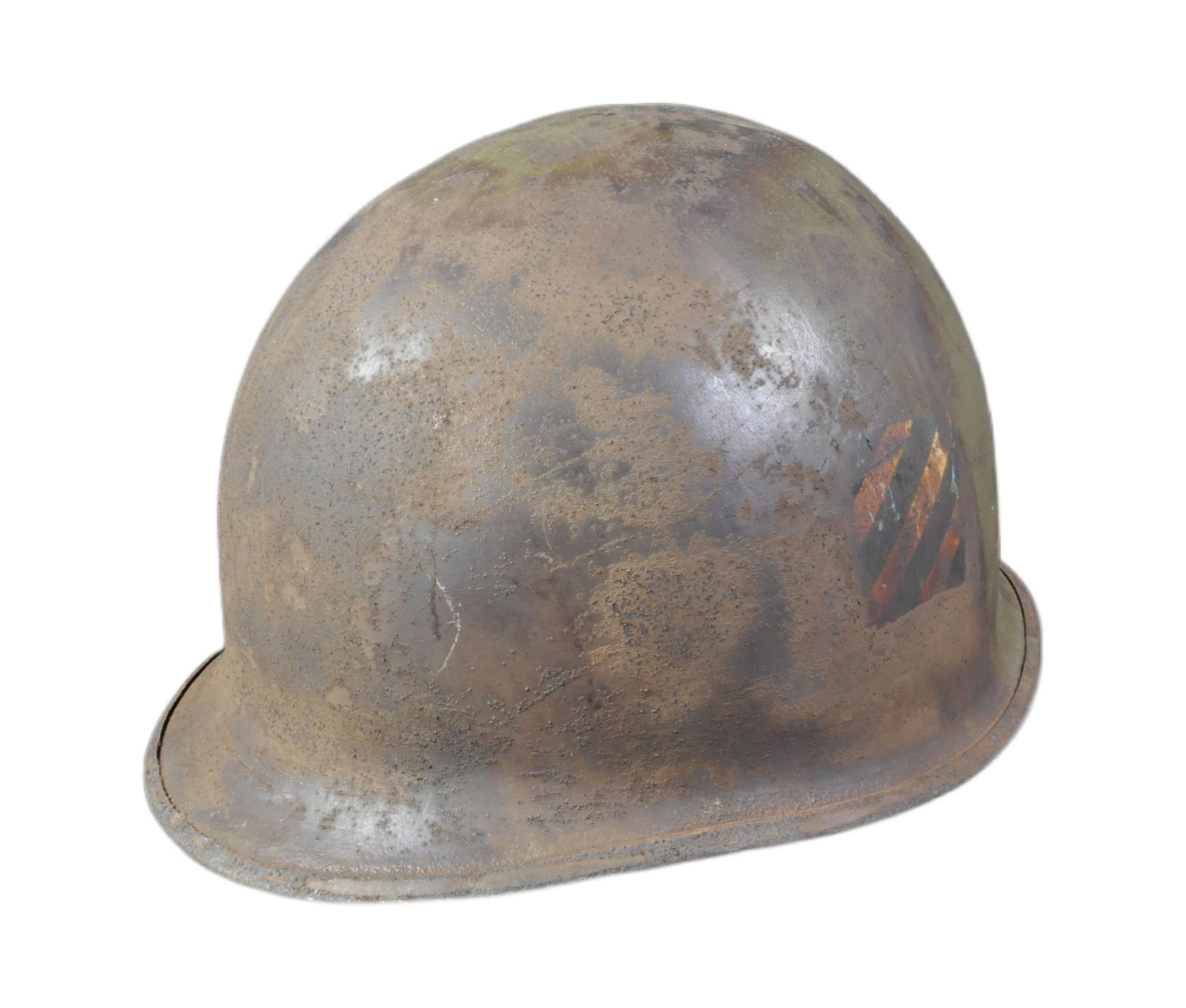 WWII SECOND WORLD WAR US UNITED STATES 3RD INFANTRY DIVISION HELMET - Image 2 of 6