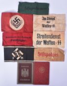 COLLECTION OF ASSORTED WWII GERMAN THIRD REICH ARM BANDS