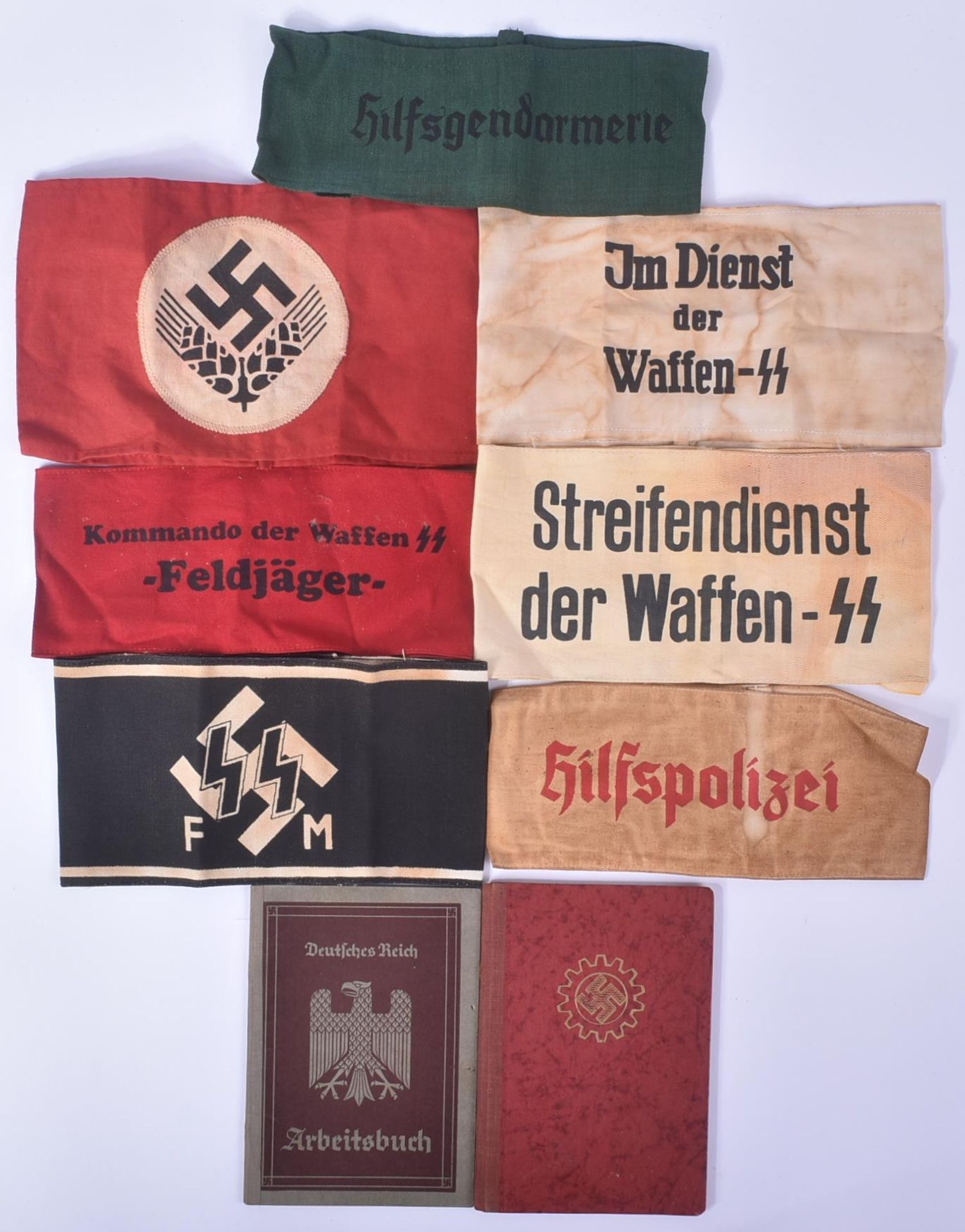 COLLECTION OF ASSORTED WWII GERMAN THIRD REICH ARM BANDS