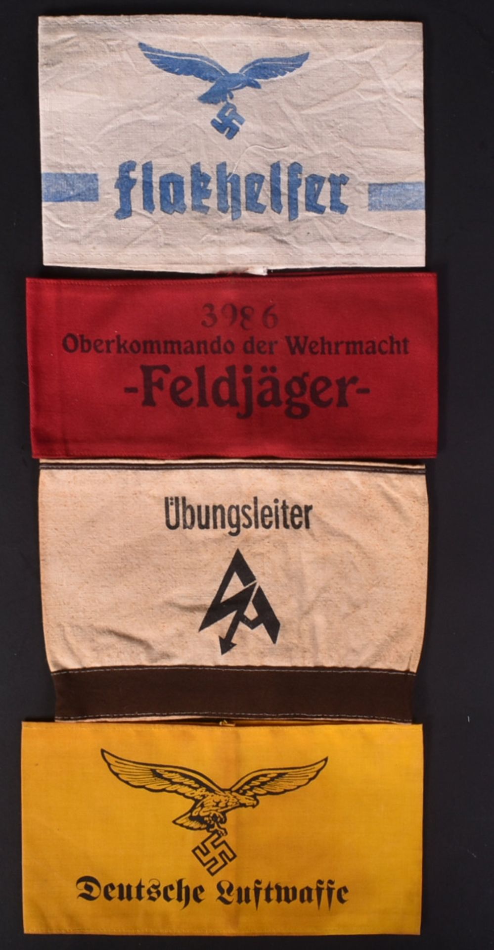 WWII SECOND WORLD WAR - COLLECTION OF GERMAN ARMBANDS