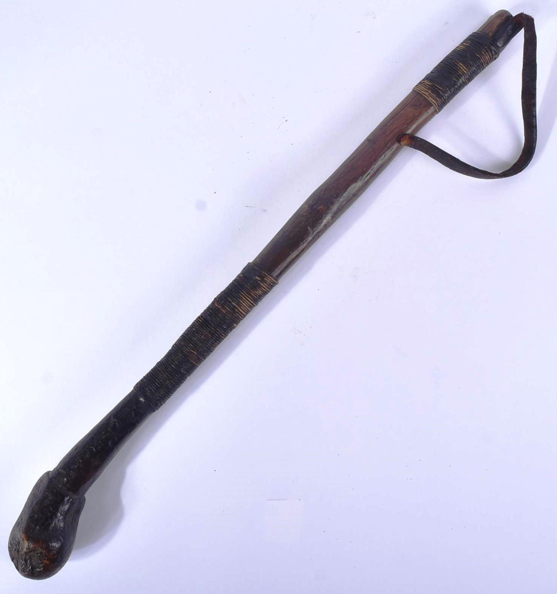 19TH CENTURY AFRICAN TRIBAL KNOBKERRIE CLUB - Image 2 of 8