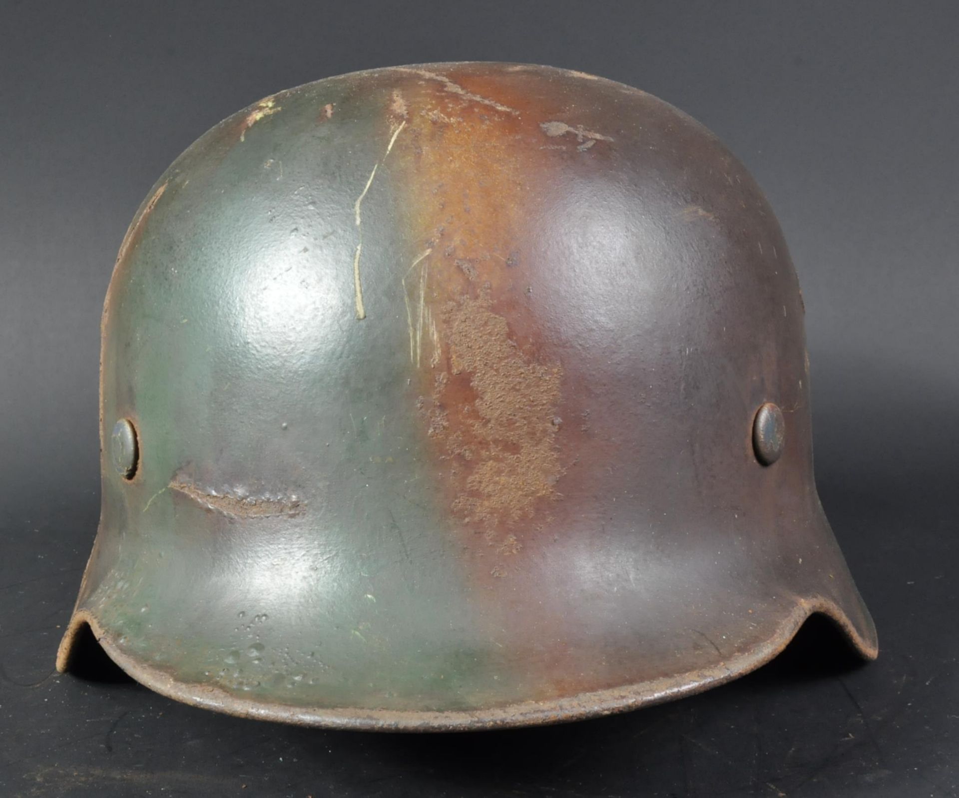 SECOND WORLD WAR GERMAN THIRD REICH M40 NORMANDY CAMO HELMET - Bild 3 aus 6