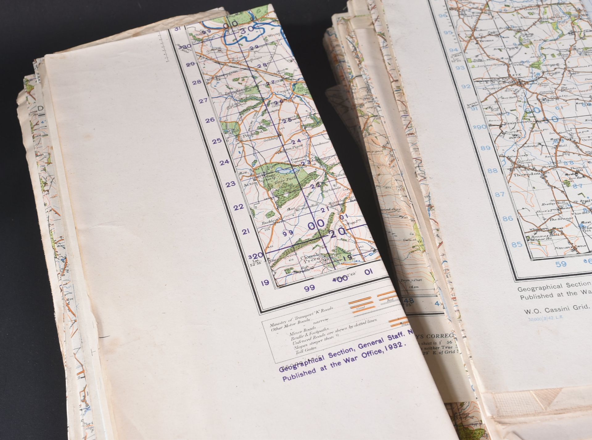 COLLECTION OF BRITISH SECOND WORLD WAR ORDNANCE SURVEY MAPS - Bild 4 aus 12