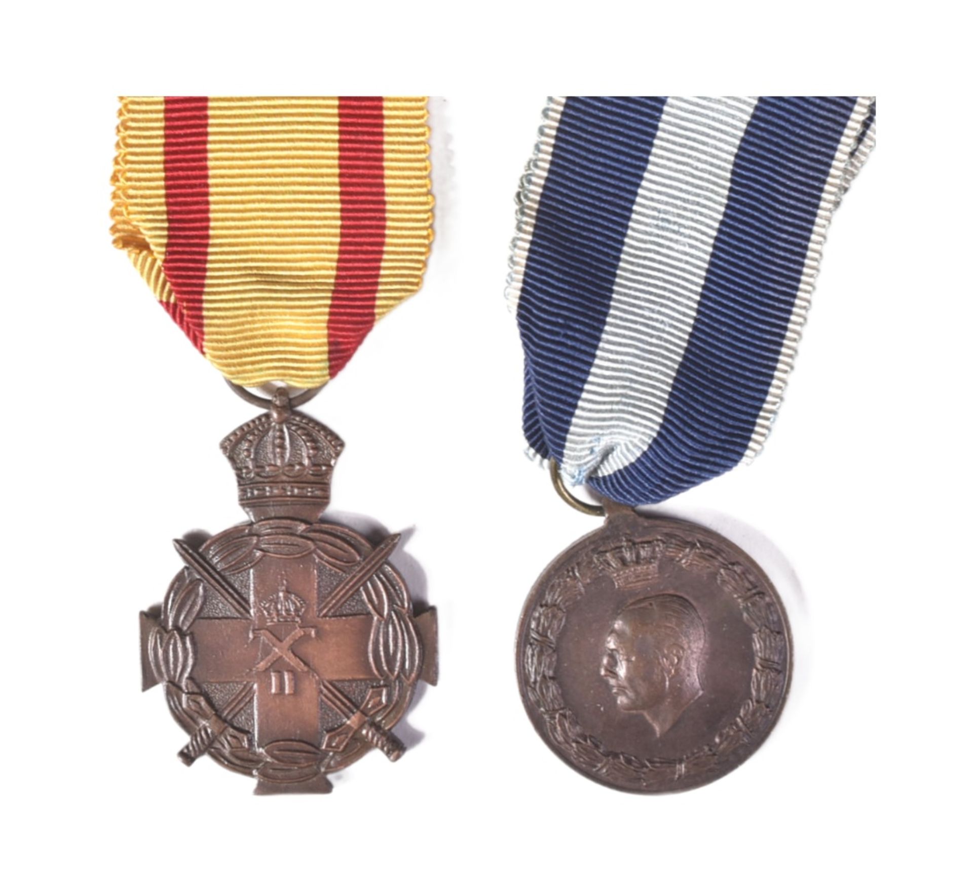 TWO SECOND WORLD WAR GREEK MEDALS