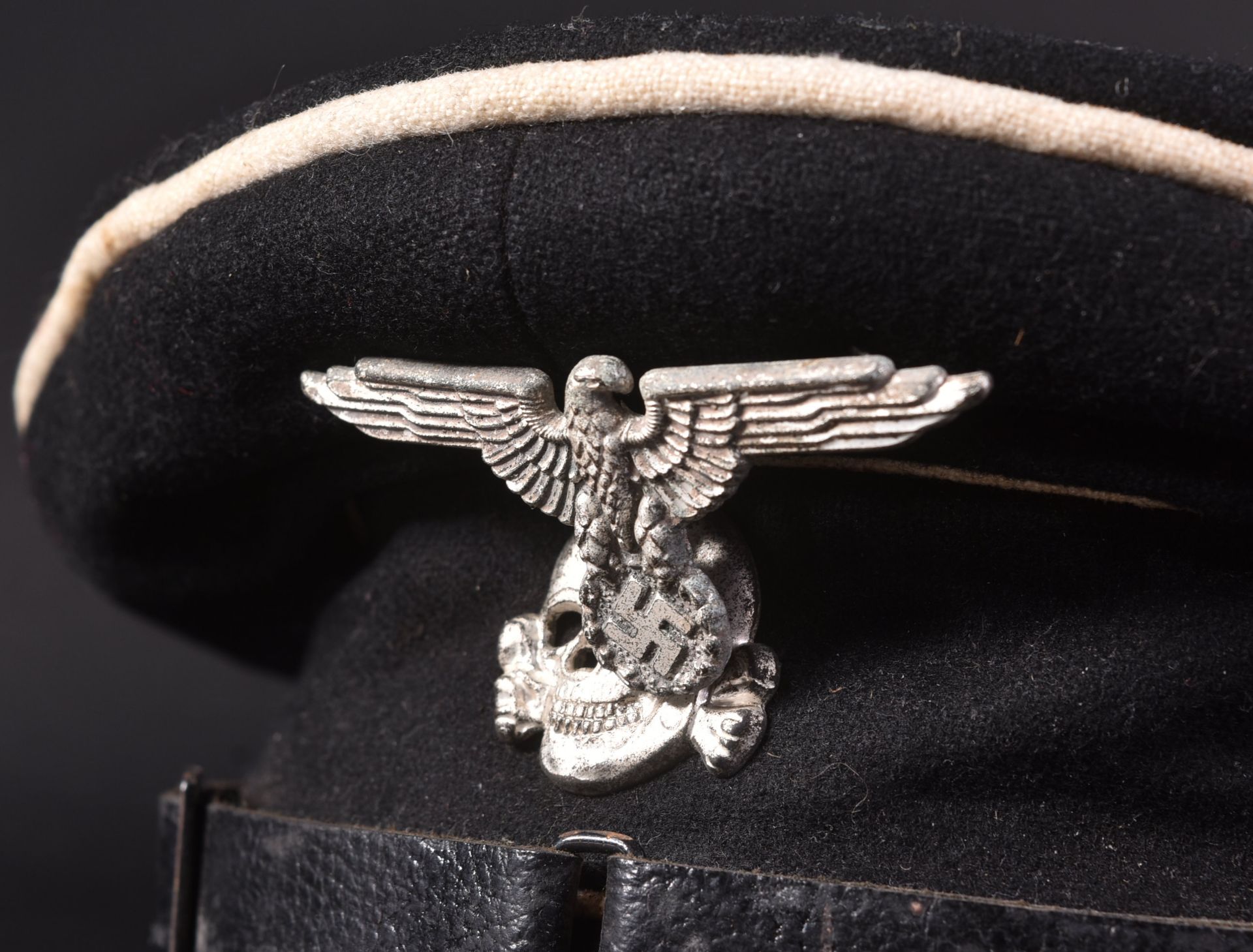 WWII SECOND WORLD WAR GERMAN THIRD REICH SS OFFICERS CAP - Bild 6 aus 8