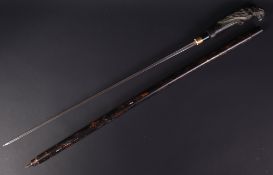 19TH CENTURY CONTINENTAL SWORD STICK WITH CONCEALED BLADE