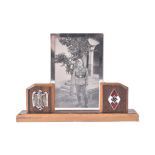 WWII SECOND WORLD WAR GERMAN DESK TOP FRAMED SOLDIER PHOTOGRAPH