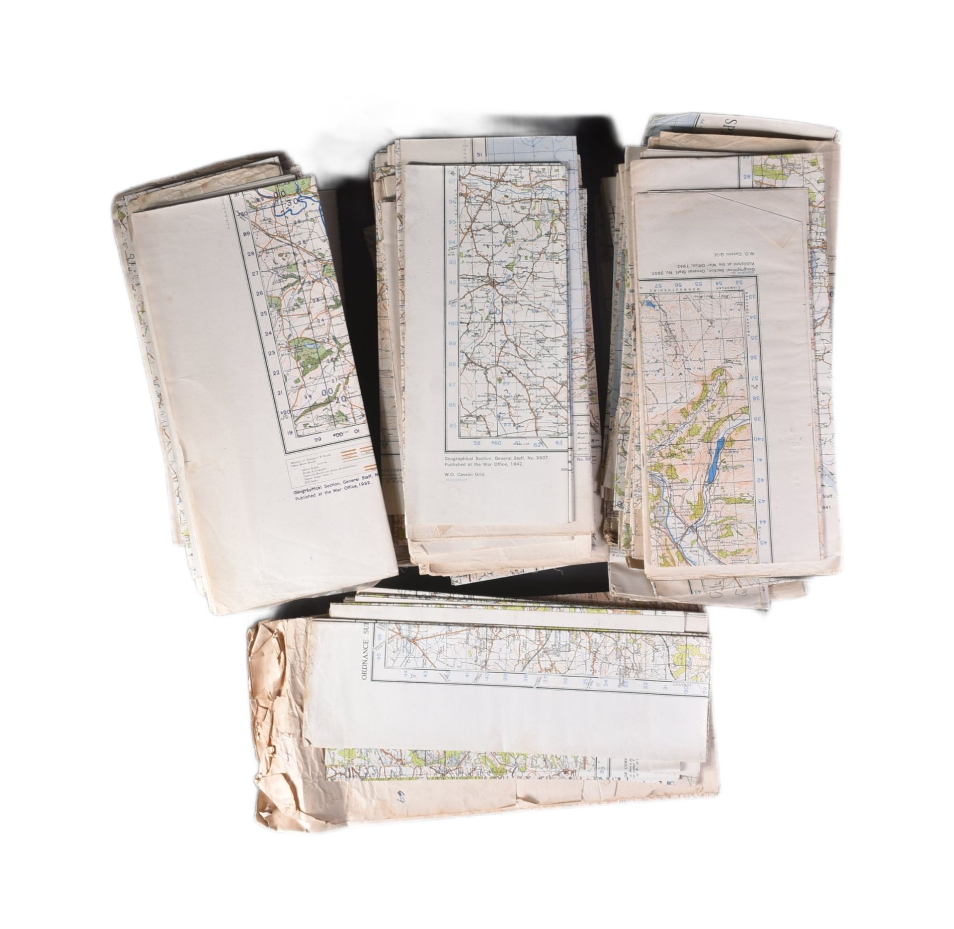 COLLECTION OF BRITISH SECOND WORLD WAR ORDNANCE SURVEY MAPS