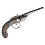 19TH CENTURY NOCK OF LONDON PEPPERBOX SIX SHOT REVOLVER