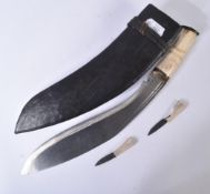 VINTAGE NEPALESE BONE HANDLE KUKRI KNIFE