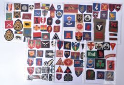 COLLECTION OF BRITISH MILITARY FORMATION CLOTH PATCHES