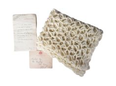 PERSONALLY KNITTED SHAWL BY HER MAJESTY QUEEN MARY 1927