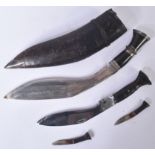 TWO NEPALESE KUKRI KNIVES