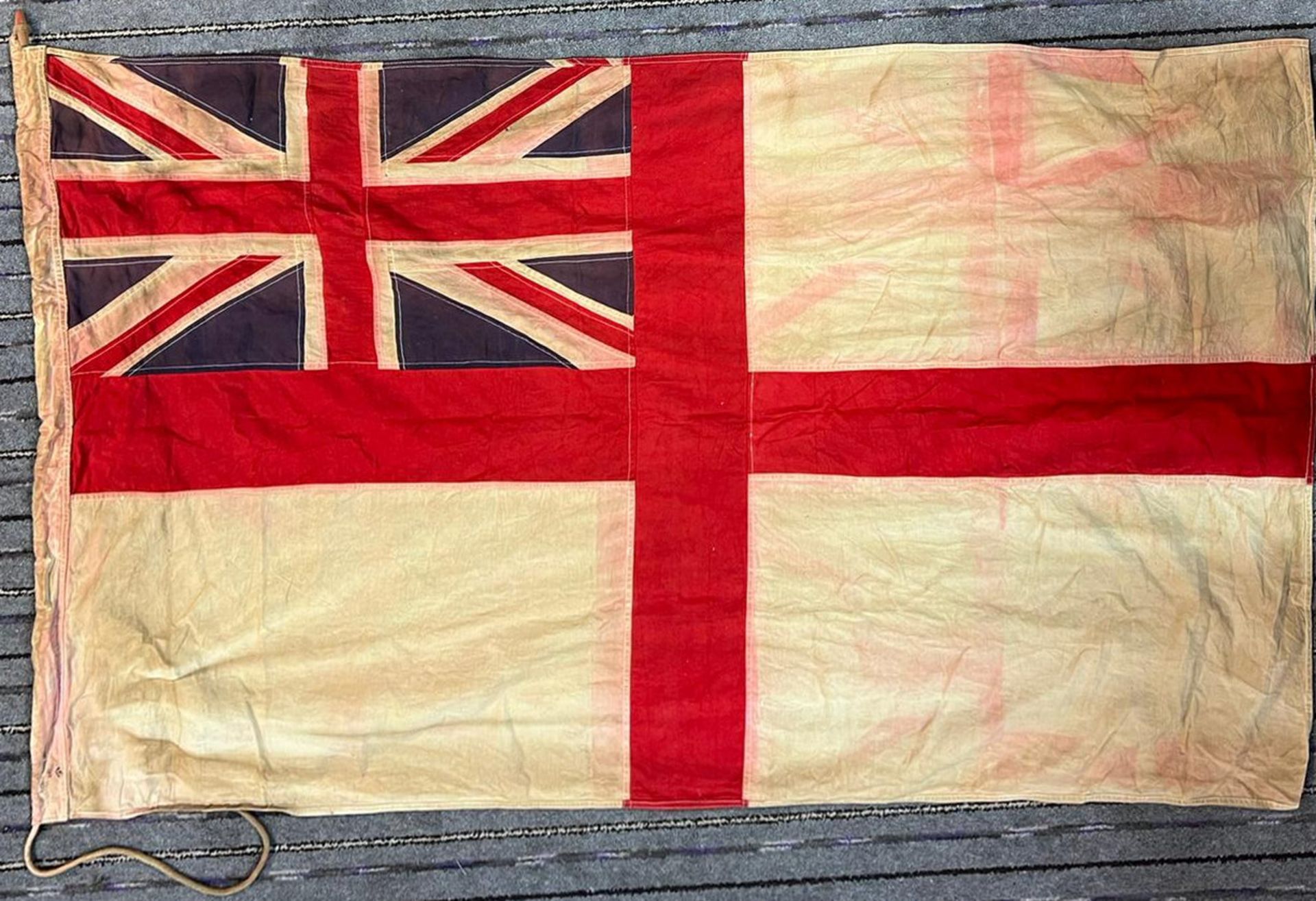 WWII SECOND WORLD WAR BRITISH NAVAL ENSIGN FLAG - Image 2 of 8