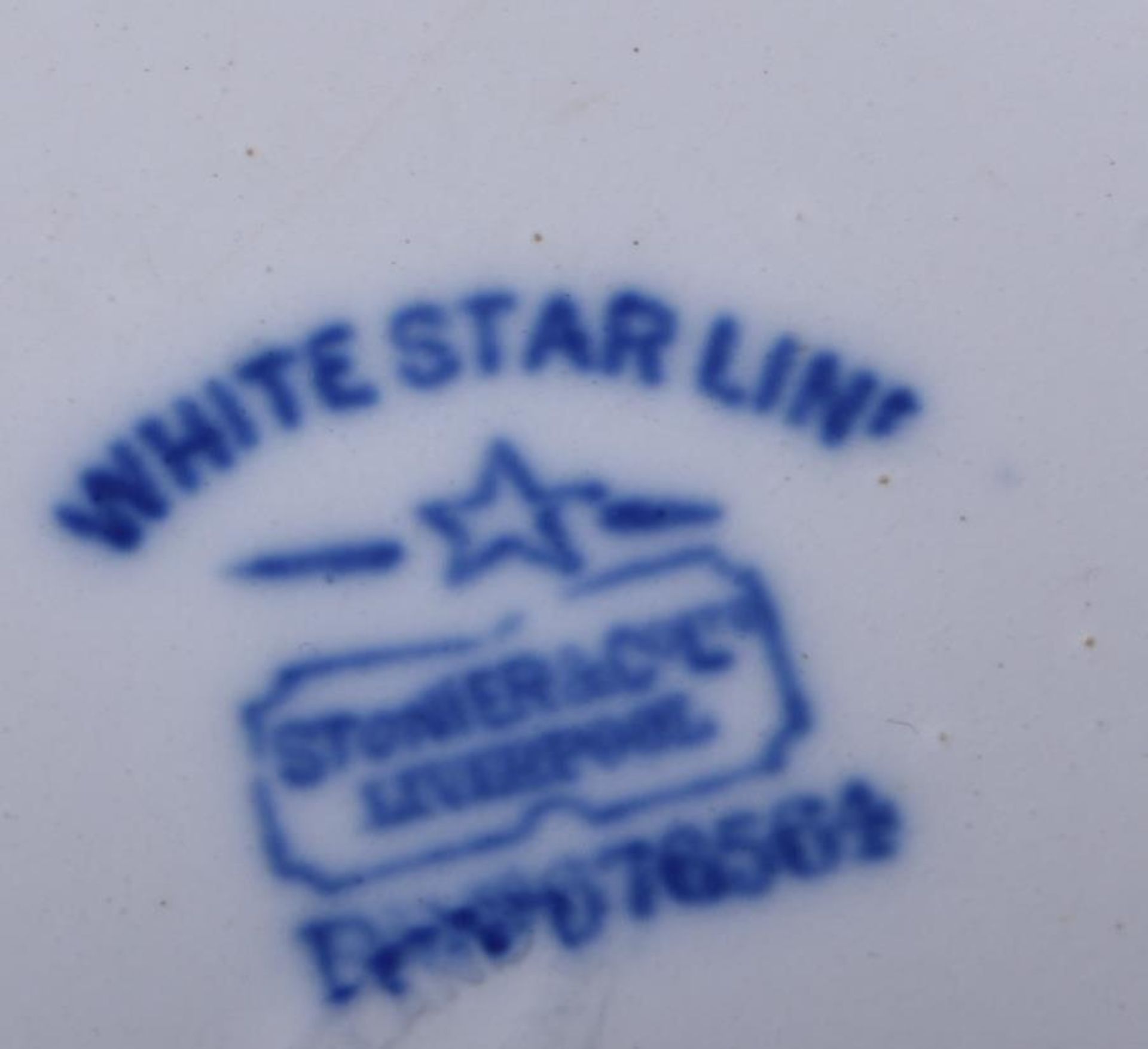 WHITE STAR LINE - EARLY STONIER & CO BLUE & WHITE PLATE - Bild 7 aus 8