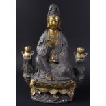 19TH CENTURY CHINESE BRONZE FIGURE OF GUANYIN