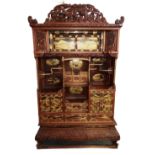 LATE 19TH CENTURY JAPANESE MEIJI LACQUER BOOKCASE CABINET
