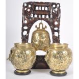 COLLECTION OF CHINESE BRASS OBJECTS