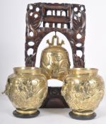 COLLECTION OF CHINESE BRASS OBJECTS