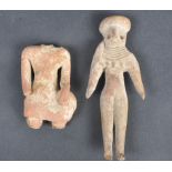 TWO ANCIENT INDUS VALLEY TERRACOTTA FERTILITY FIGURES