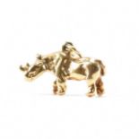 HALLMARKED 9CT GOLD RHINOCEROS PENDANT CHARM