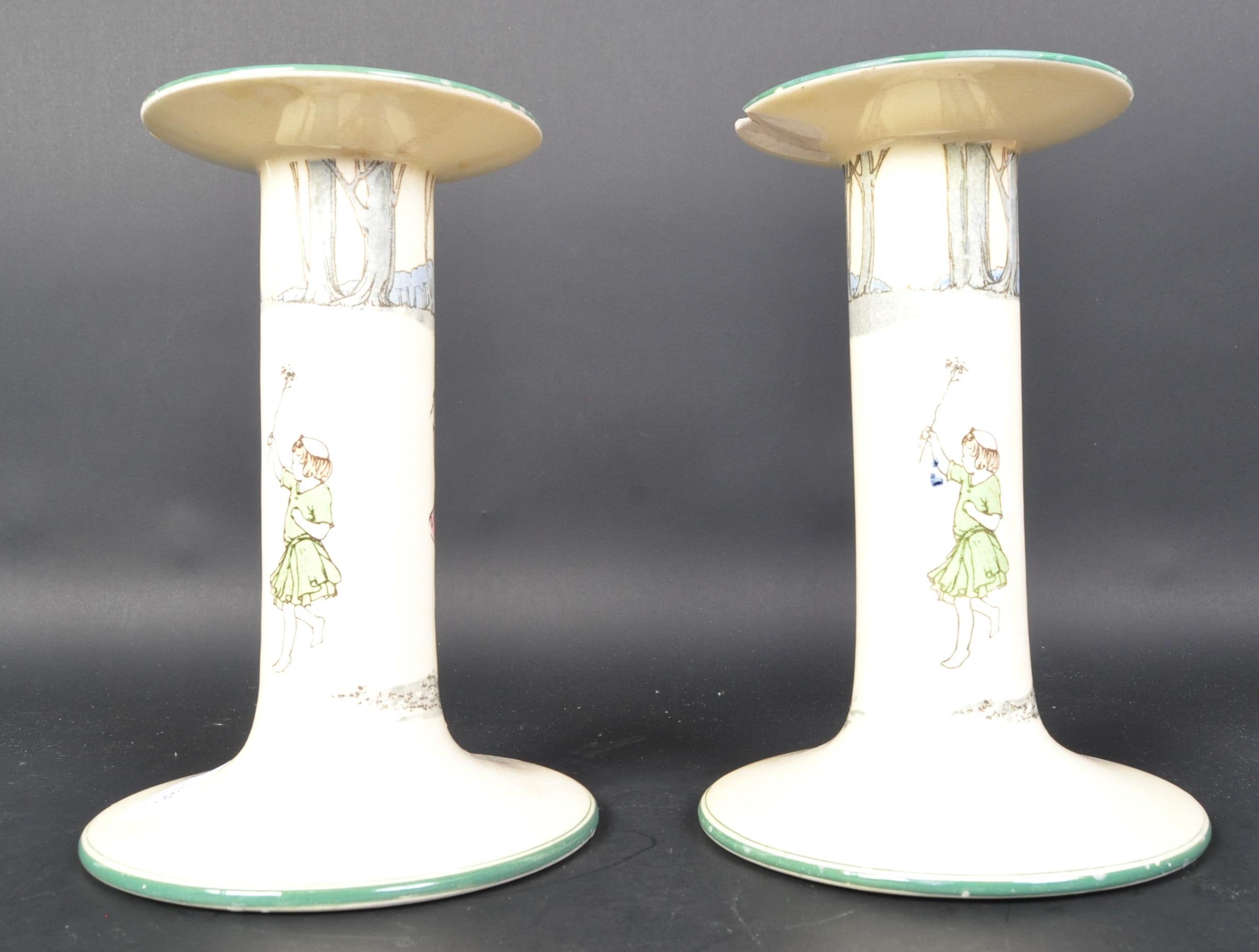ROYAL DOULTON SERIES WARE CANDLE STICK HOLDERS - Image 3 of 5