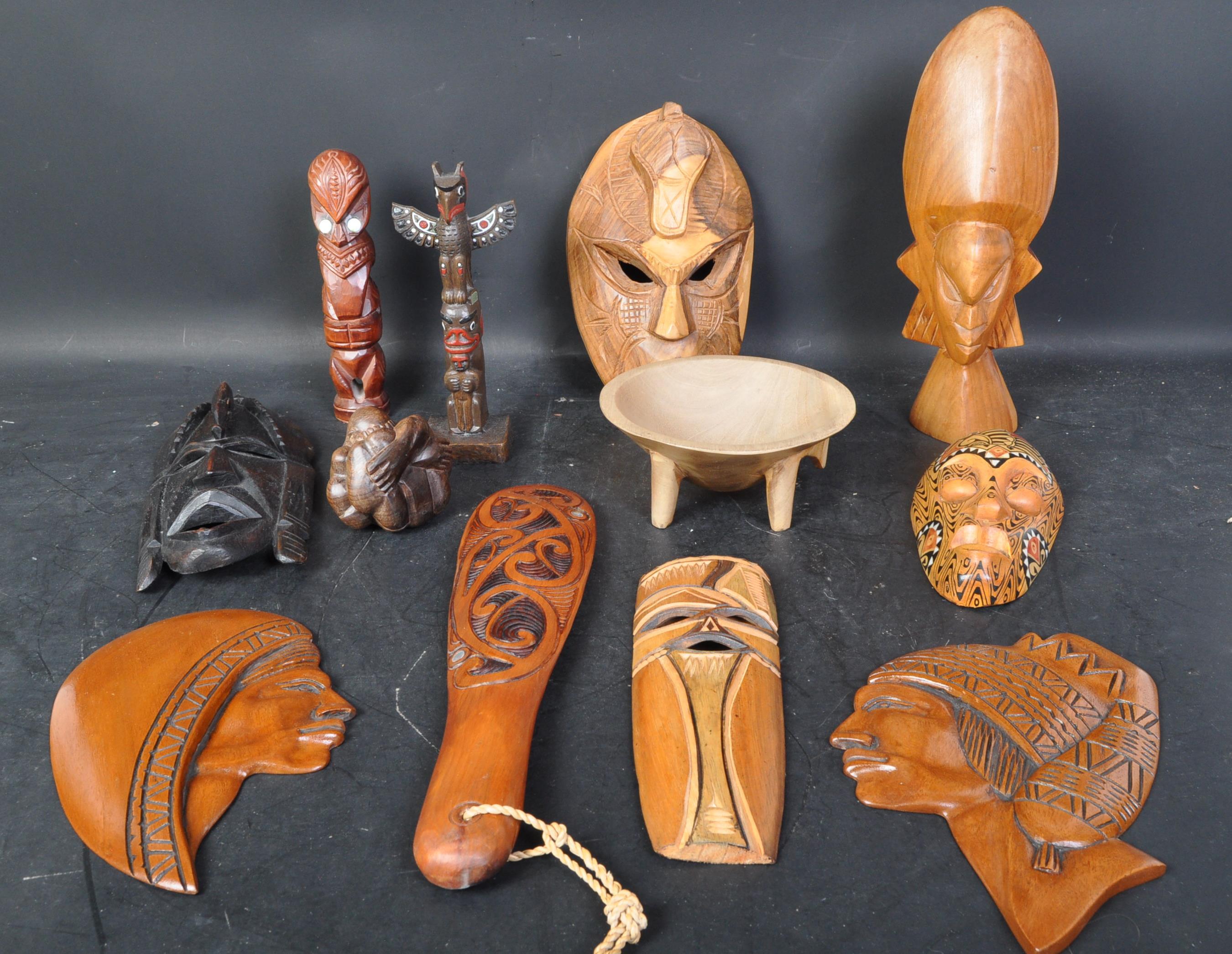 COLLECTION OF 20TH CENTURY TRIBAL ITEMS