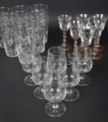 SET OF SIX BARLEY TWIST SHERRY DRINKING GLASSES