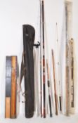 COLLECTION OF VINTAGE 20TH CENTURY FISHING RODS