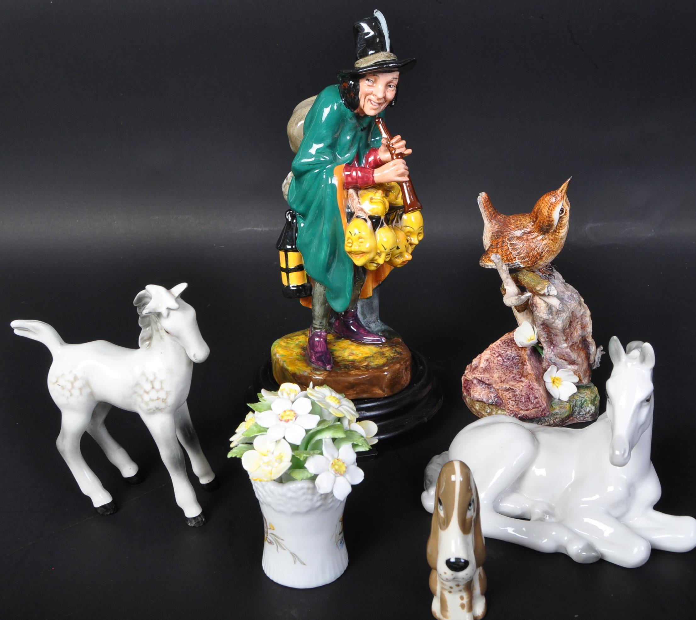 ASSORTMENT OF VINTAG ENGLISH & CONTINENTAL BONE CHINA FIGURES